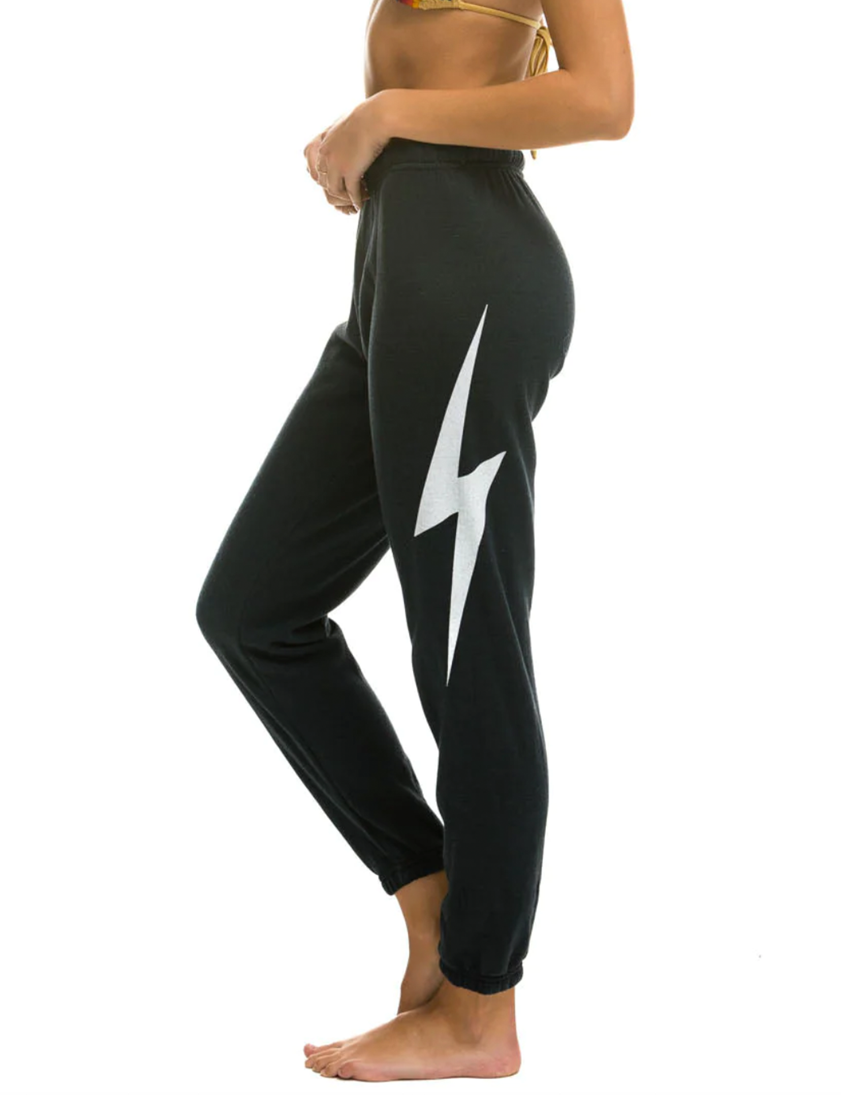 Bolt Sweatpants, Charcoal/White