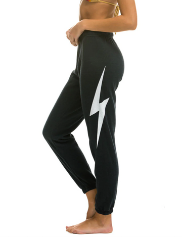 Bolt Sweatpants, Charcoal/White