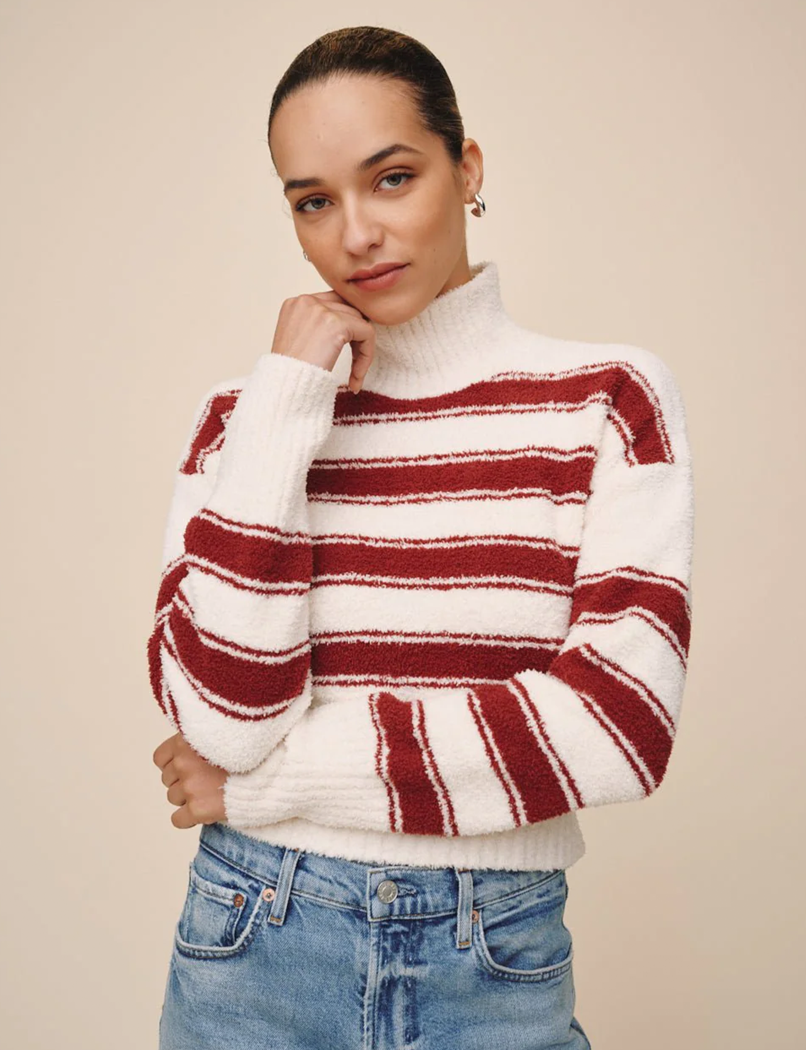 Cane Sweater, Peppermint Bark