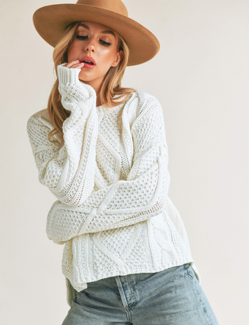 Adela Sweater, White