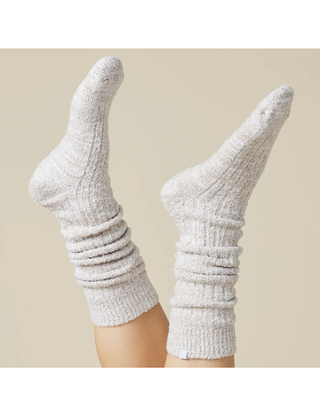 Slouchy Cozy Socks, Heather Coco