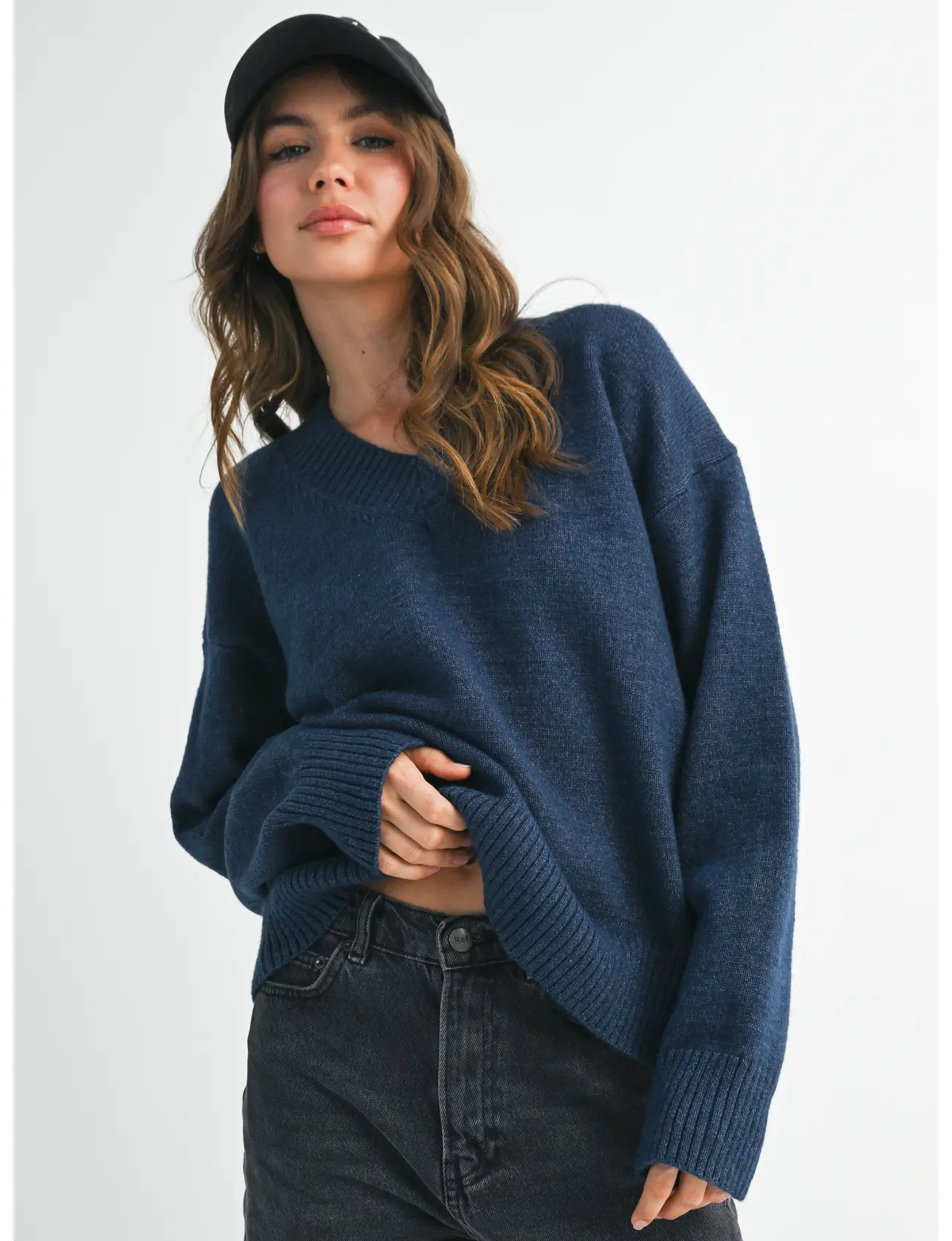 Oversized Vera Sweater, Blue