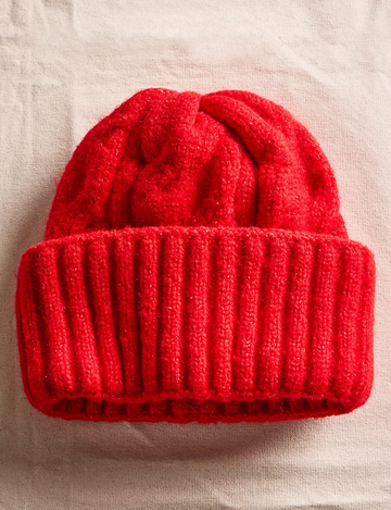 Coast Line Beanie, Bright Red