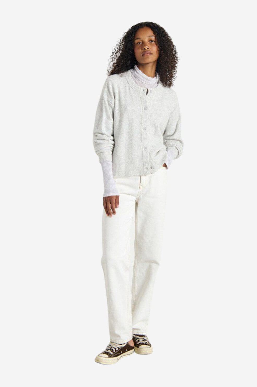 Damsville Cardigan - Heather Grey