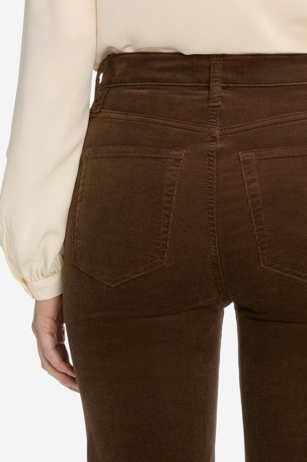 Le Sleek Straight Corduroy  - Bitter Chocolate