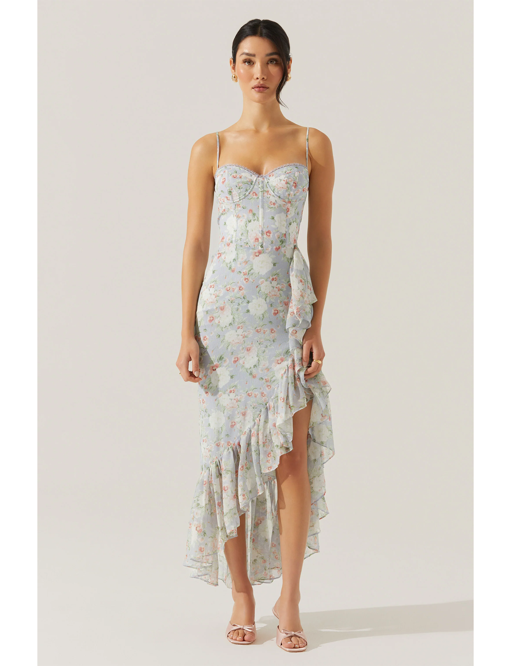 Brisbane Dress, Light Blue Floral