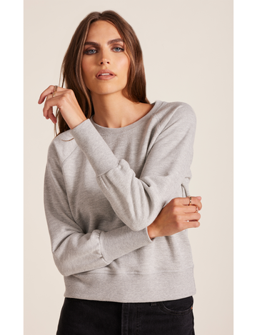 Puff Raglan Pullover, Grey