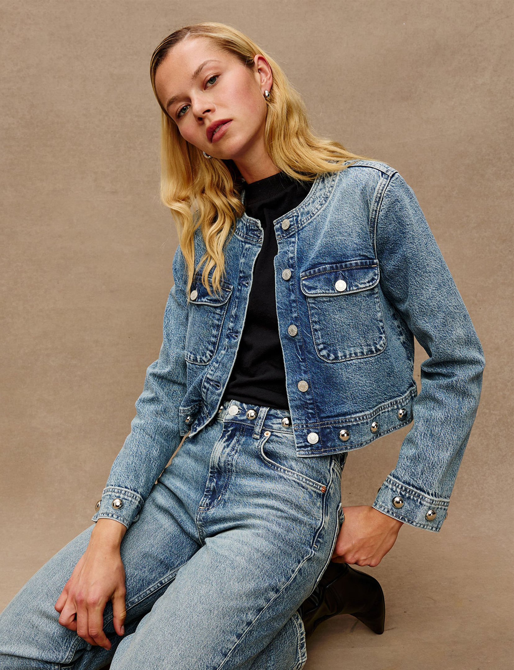 Capistrano Studded Jacket, Desert Sky