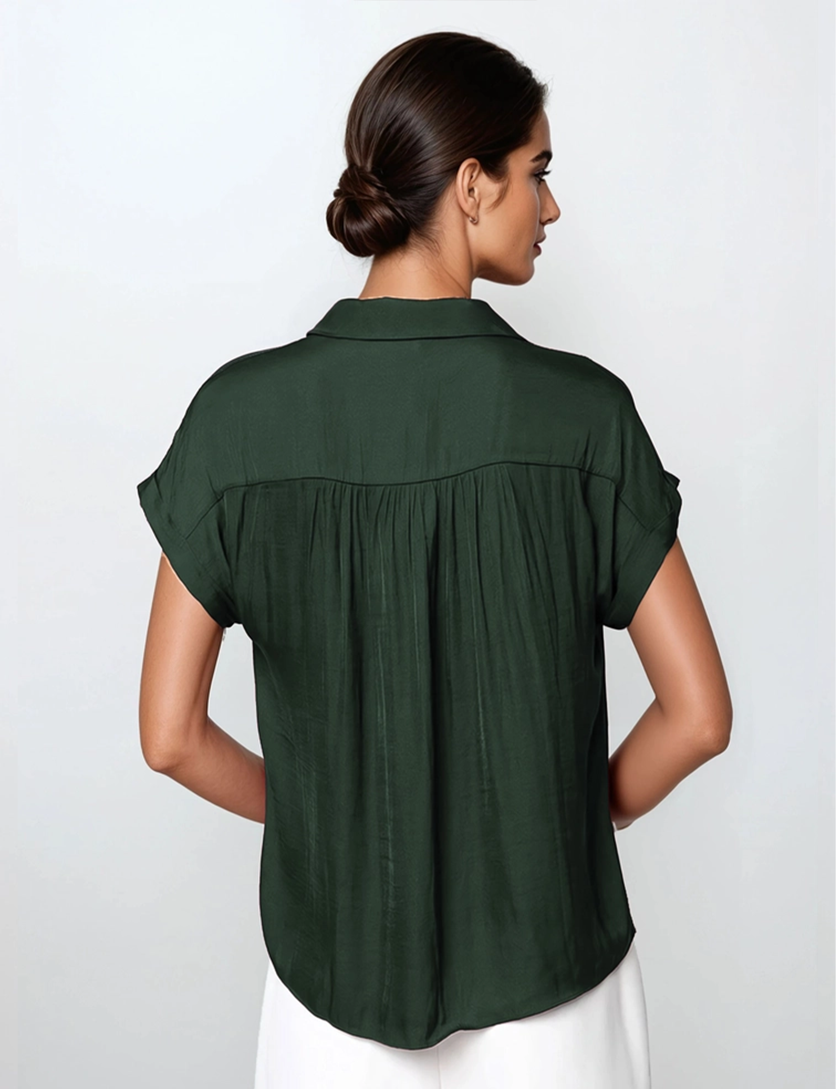 Laney Blouse, Forest Green