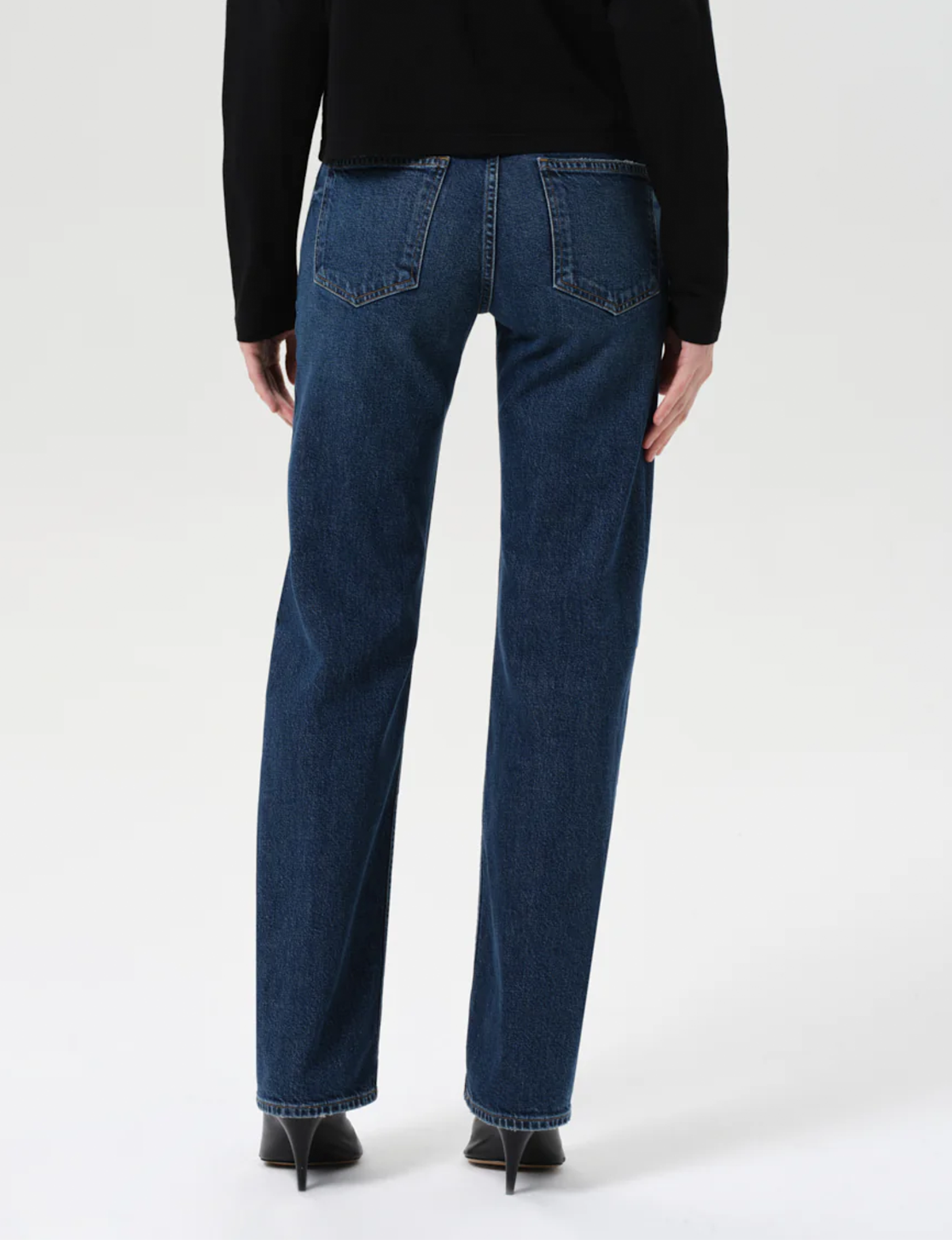 Low Rise Slim Straight Leg, Slick