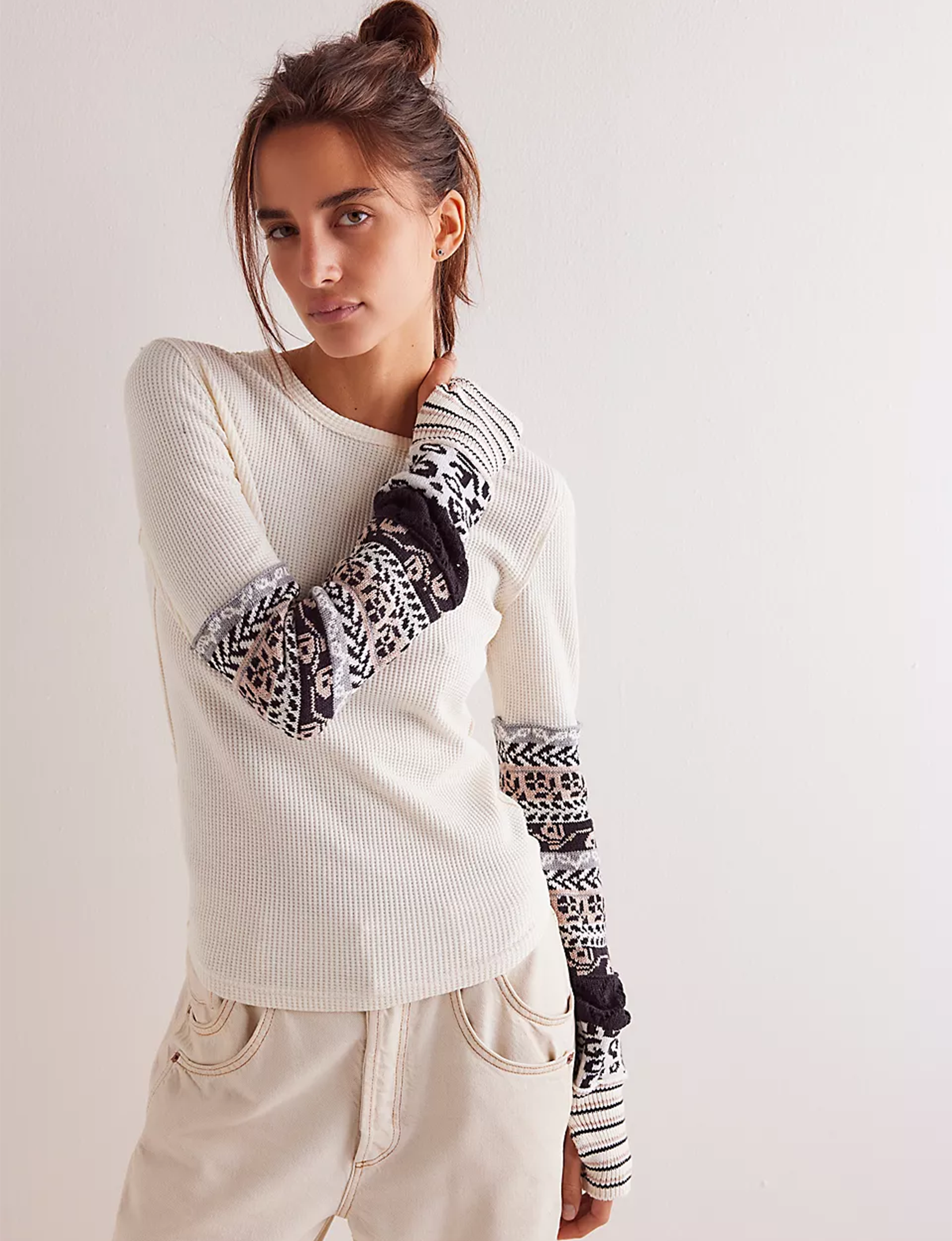 All In Cuff Thermal, Ivory/Combo