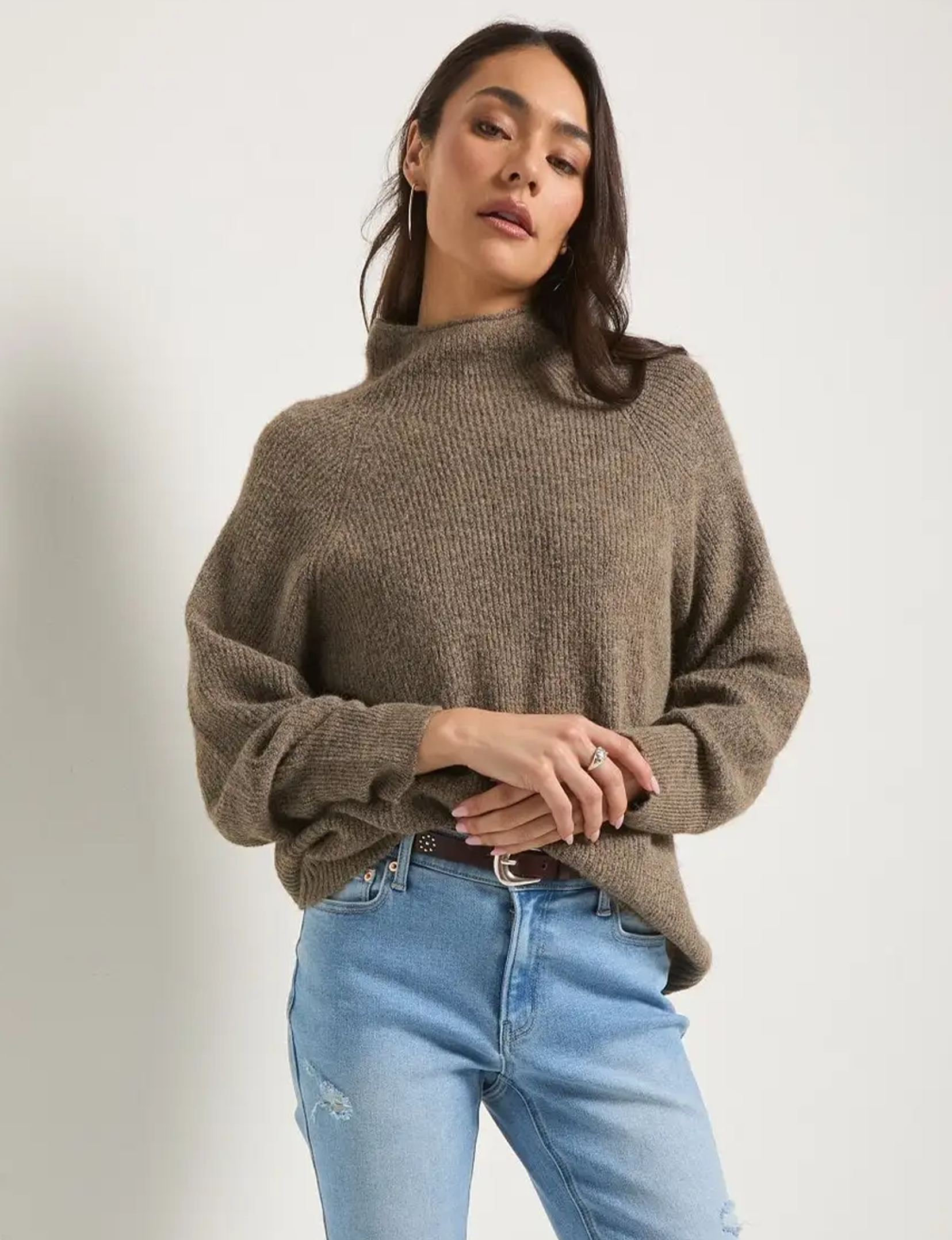 Driftwood Sweater, Marled Taupe