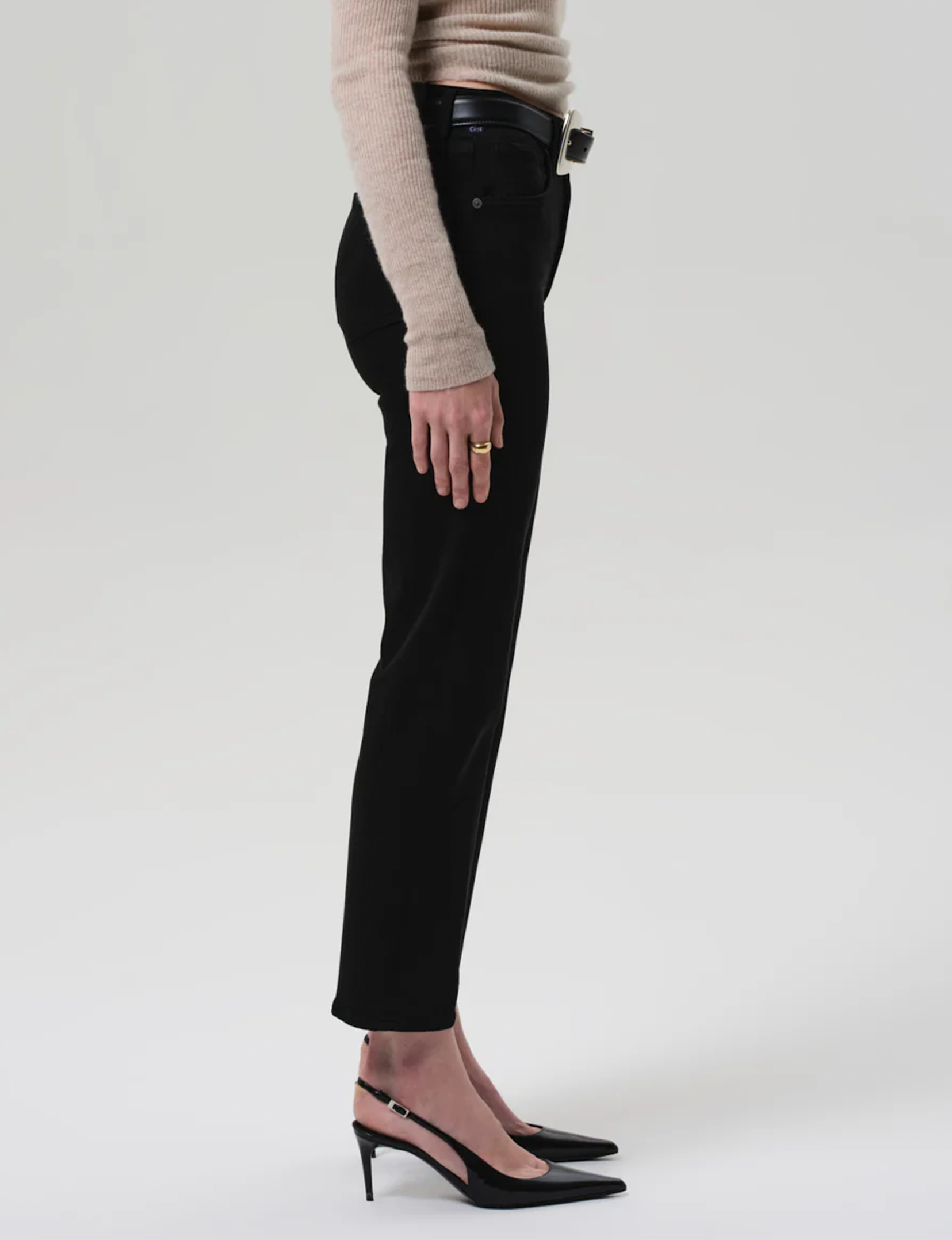 Caia Straight Leg, Plush Black