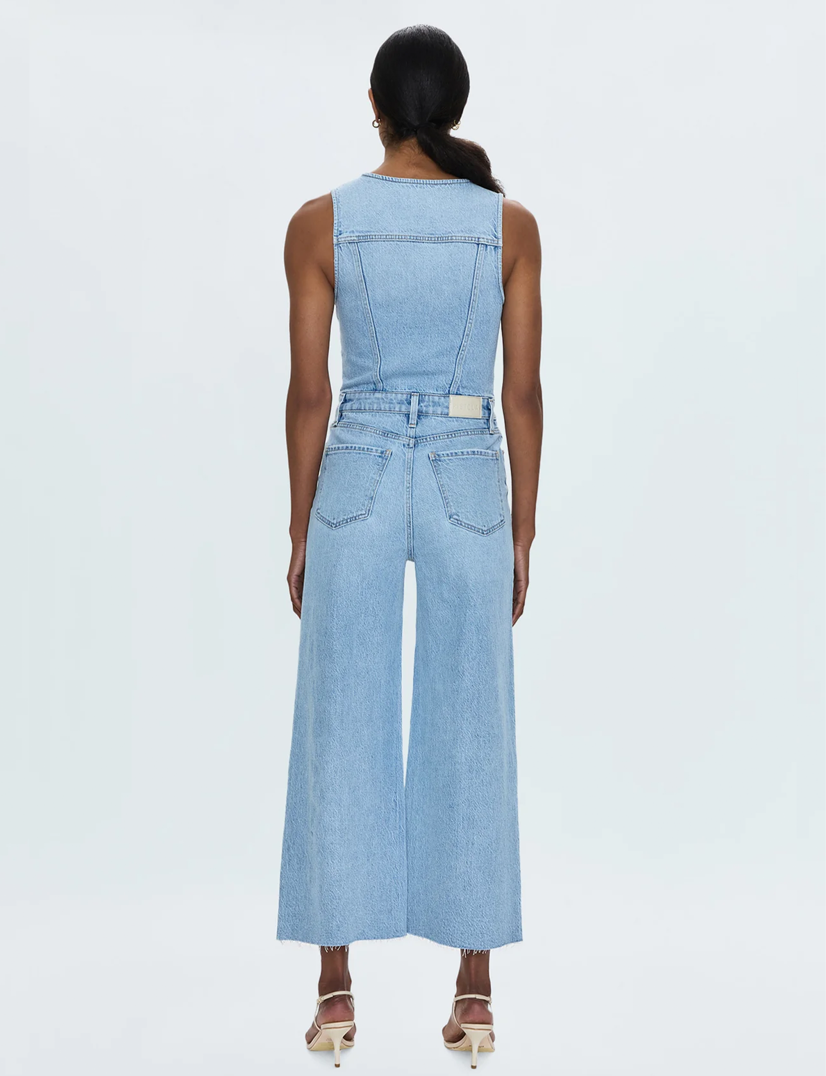 Aria Fitted Vest Cropped Jumpsuit, Priority