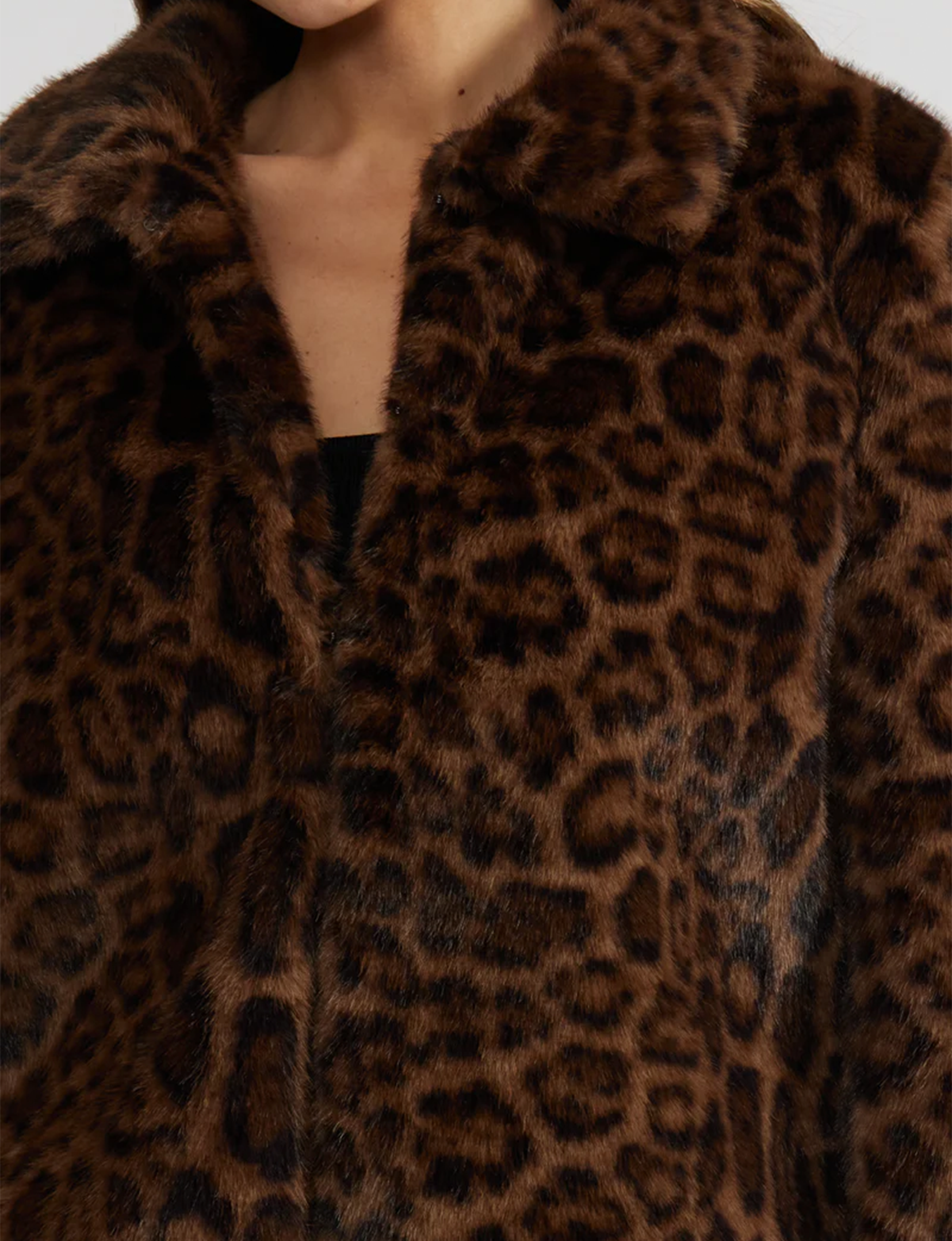 Bambi Faux Fur Jacket, Leopard