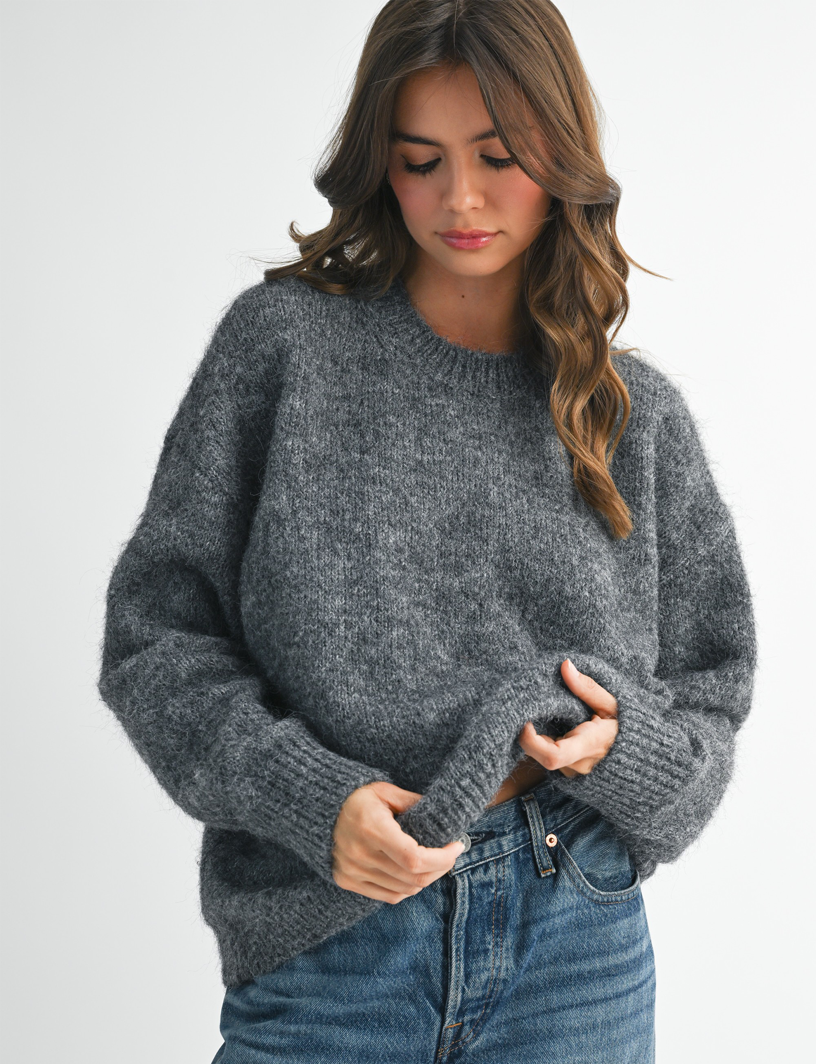 Cozy Amy Sweater, Gray