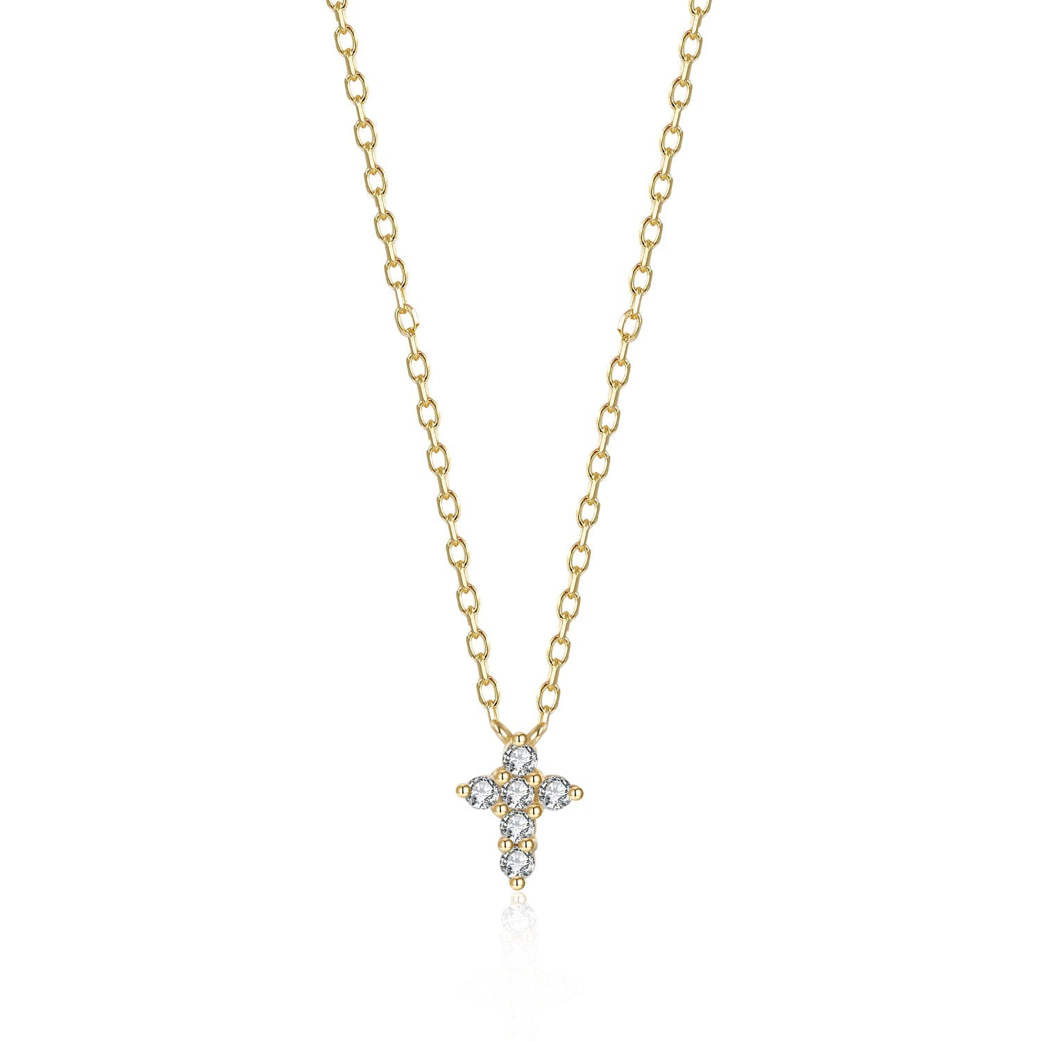 Boho Zirconia Cross Necklace