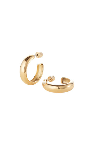 Staple Hoop Medium - Gold