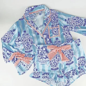 Ginger Jar Satin Pajama Set