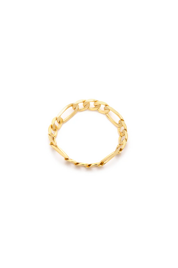 Figaro Bold Chain Ring - Solid 10k Gold