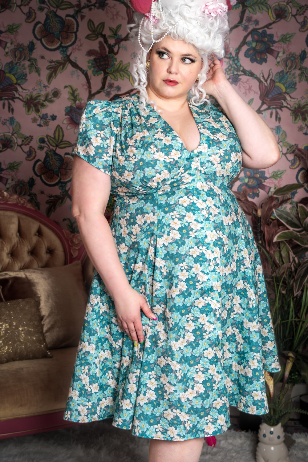 Millie Dress - Tea Time, Teal *sale