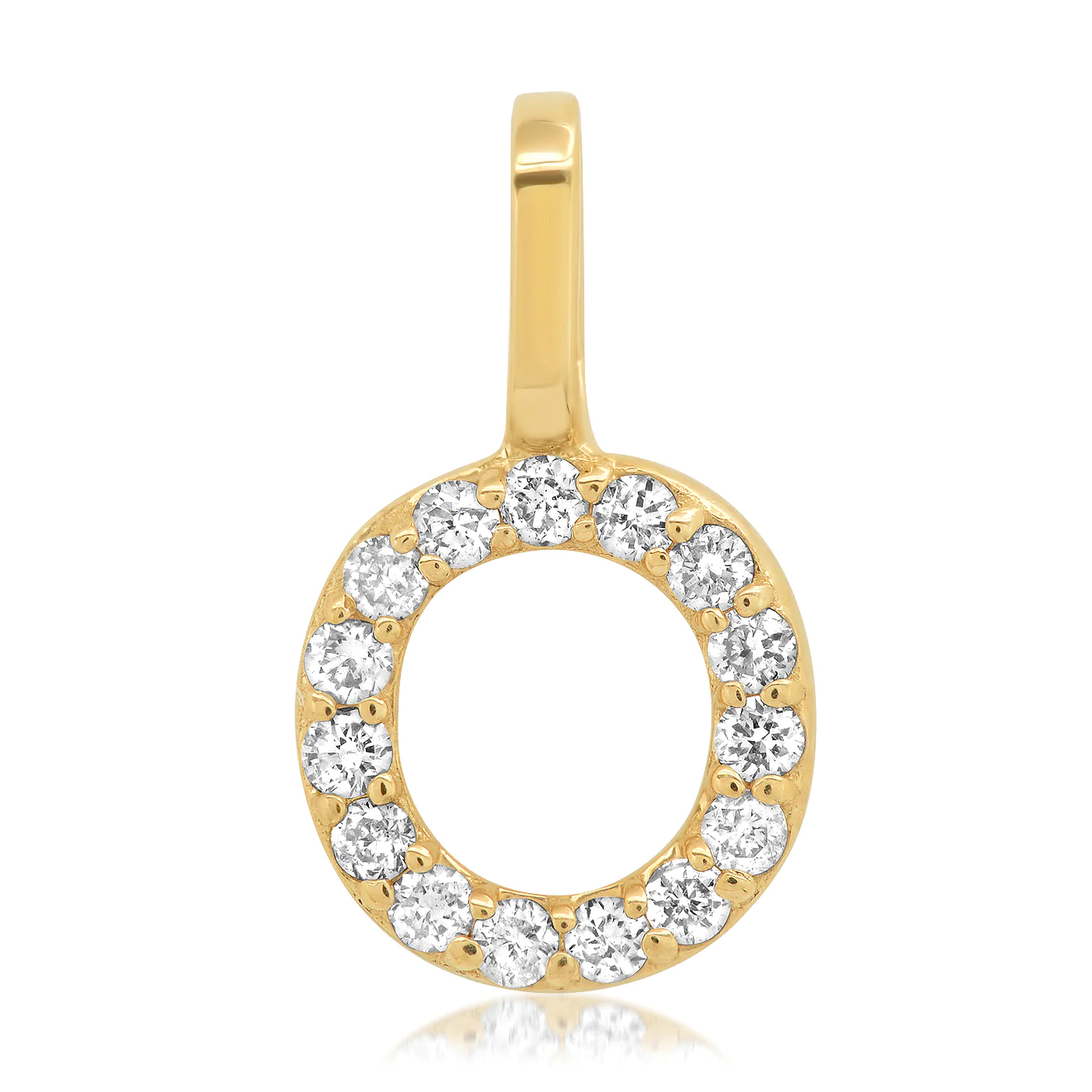 14k Diamond Pav¨¦ Monogram Pendant