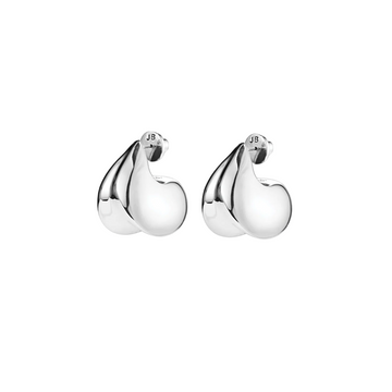 Nouveau Puff Earrings - Silver