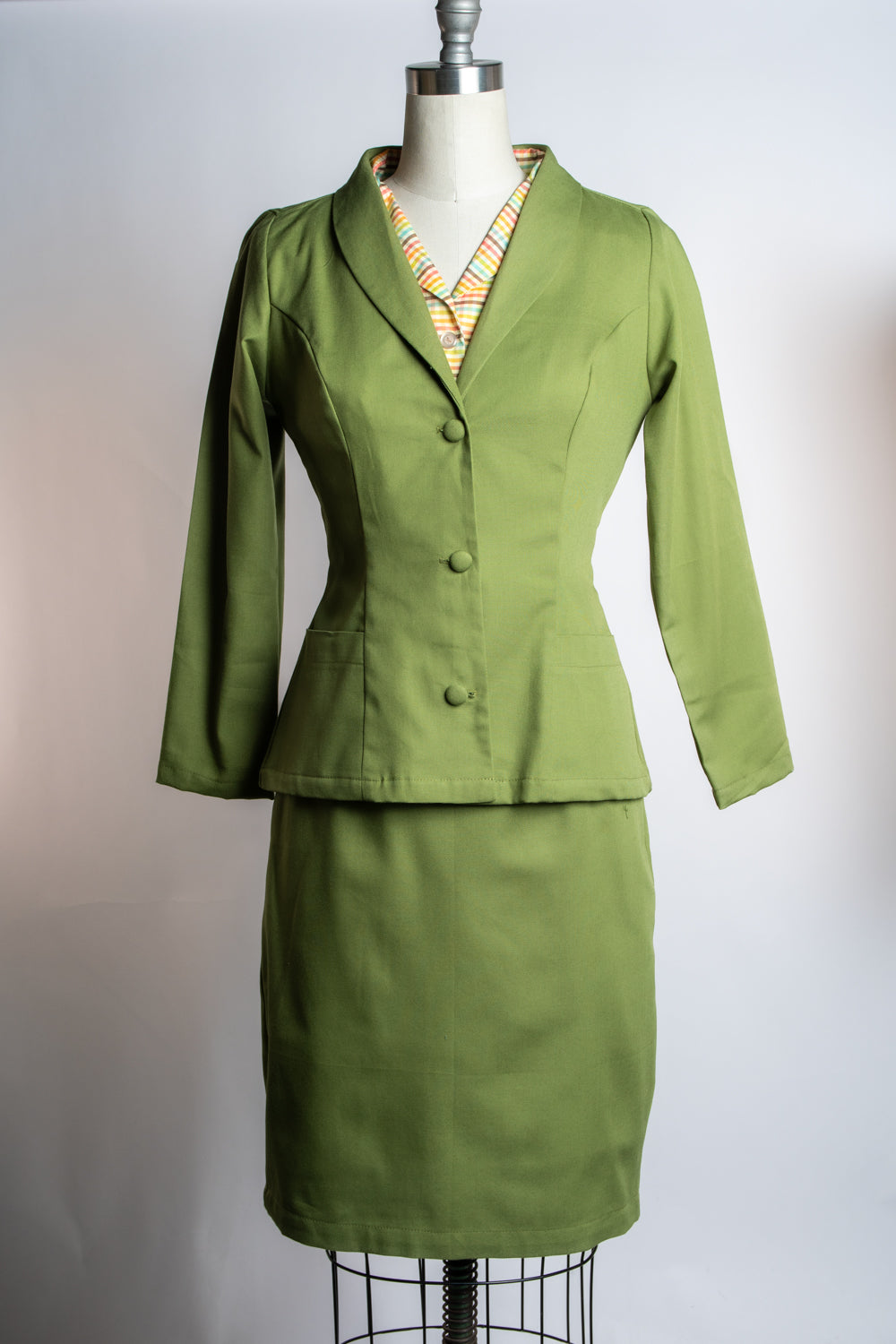 Working Girl Blazer- Canvas, Avocado