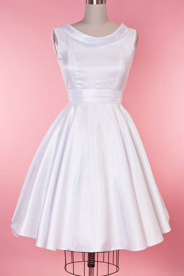 White Suzette Dress - Shantung White - sample*sale