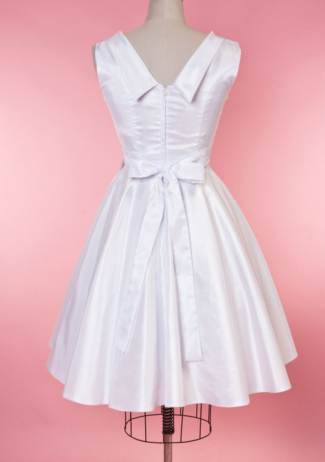 White Suzette Dress - Shantung White - sample*sale