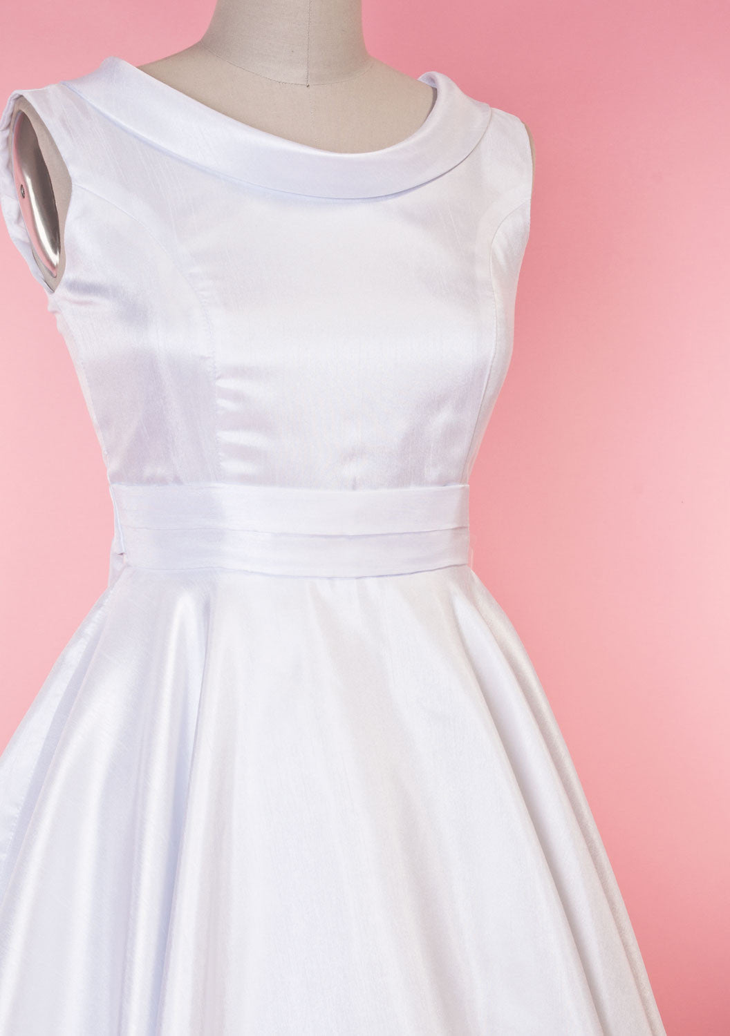 White Suzette Dress - Shantung White - sample*sale