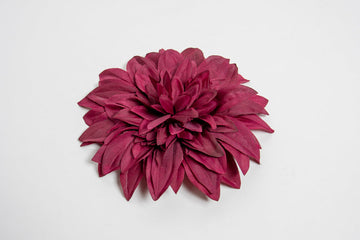 Dahlia Hair Flower, Burgundy