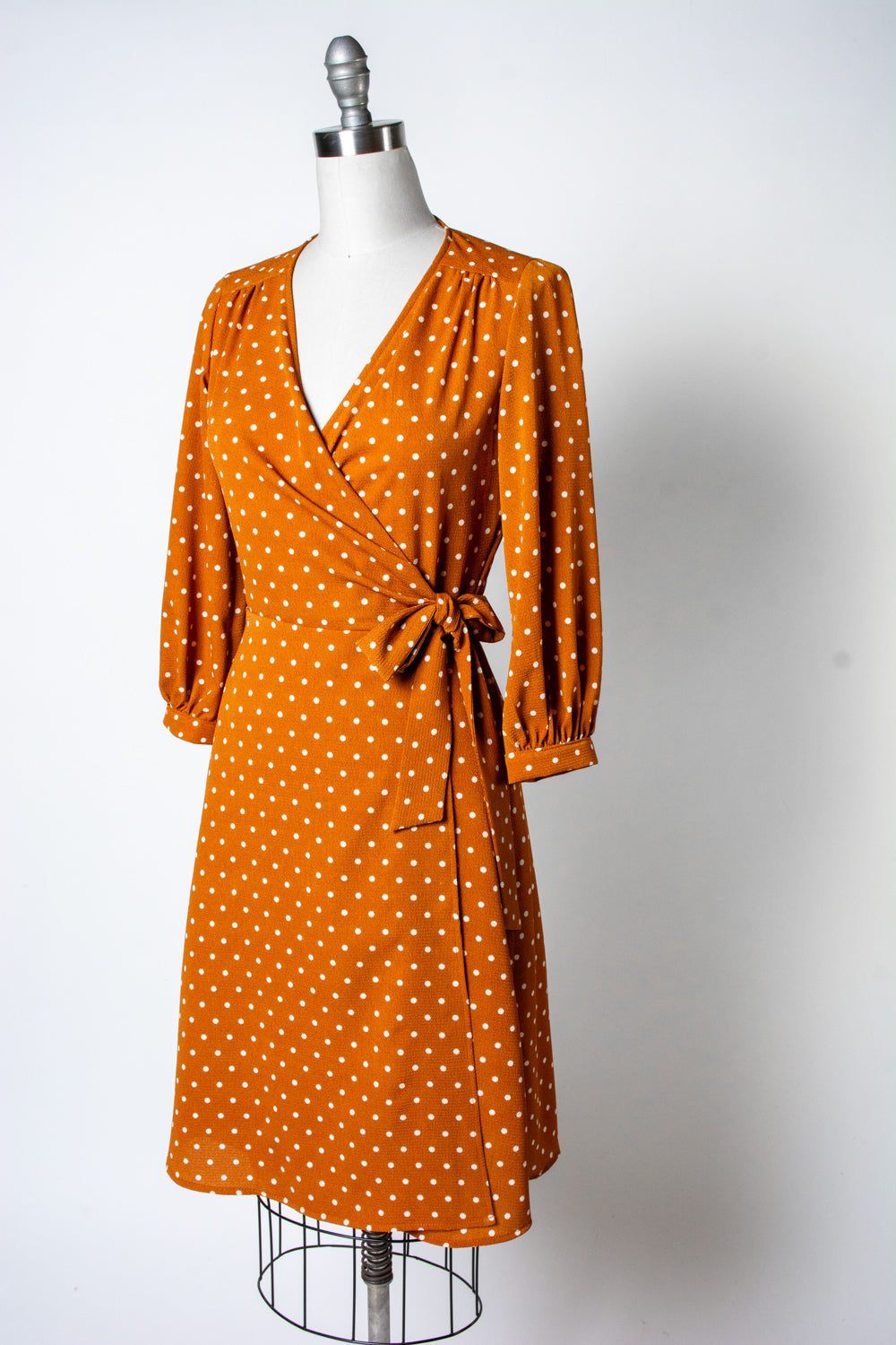 Rita Dress- Mustard Dot *sale