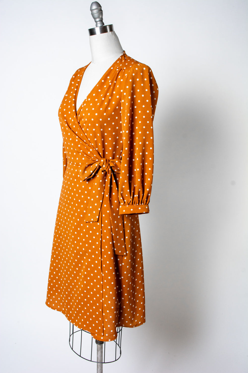 Rita Dress- Mustard Dot *sale