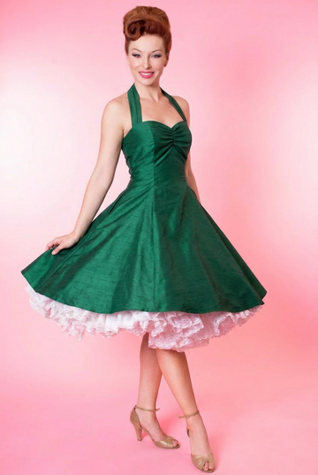 Sweetie Dress- Shantung, Green