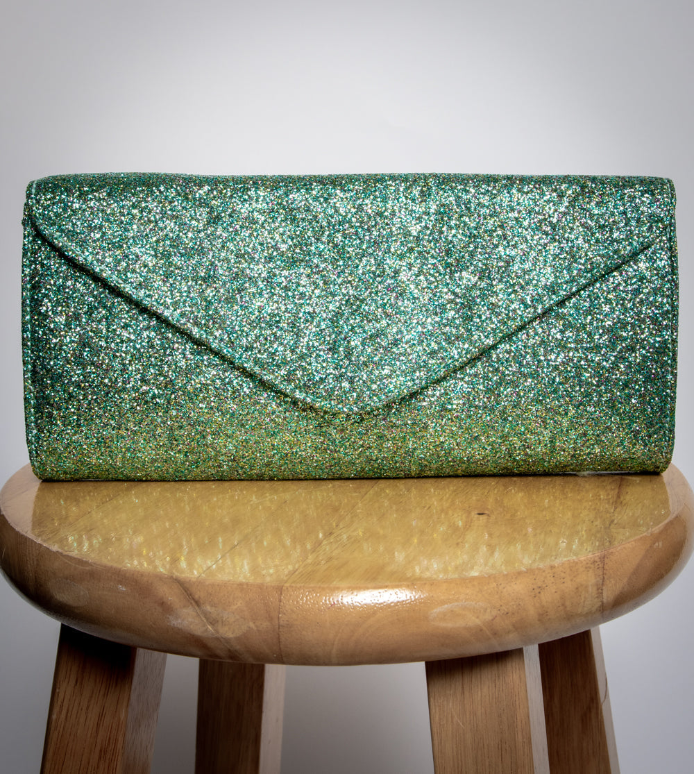 Glitter Clutch- Aqua