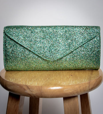 Glitter Clutch- Aqua