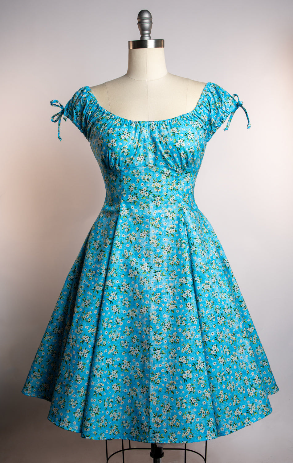 Hilda Dress - Aqua Blossom