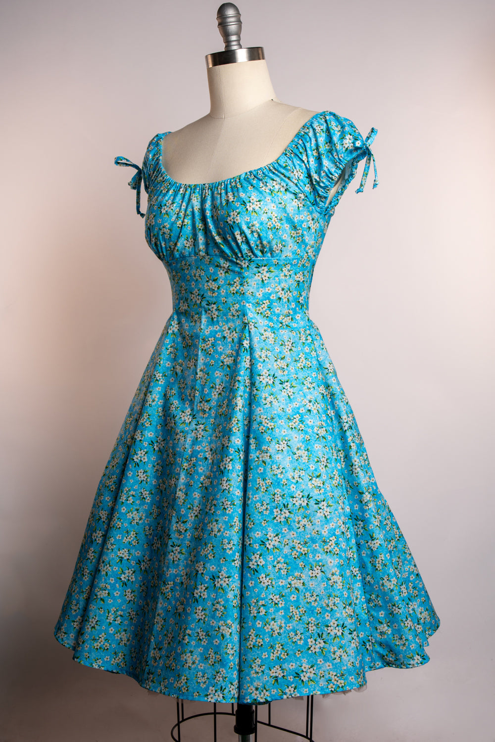 Hilda Dress - Aqua Blossom
