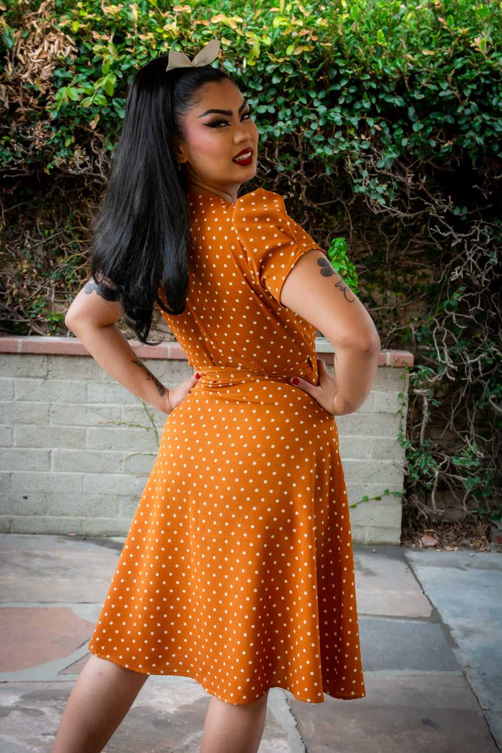 Rayleine Dress- Mustard Dot *sale