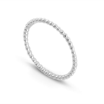 Beaded Silver Ring