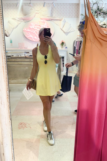 Lemon Yellow Athletic Dress