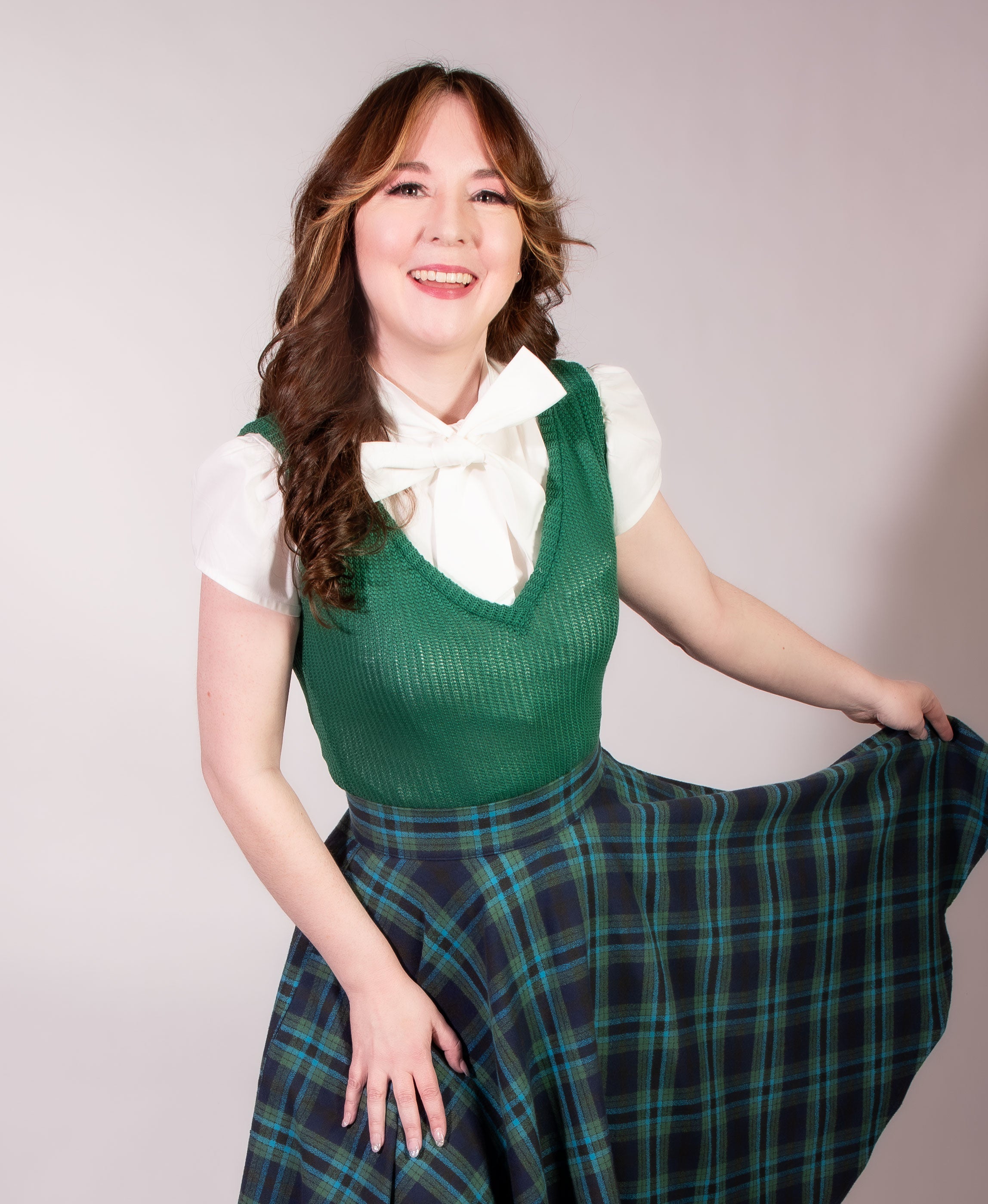Vivi Vest- Open Knit, Evergreen