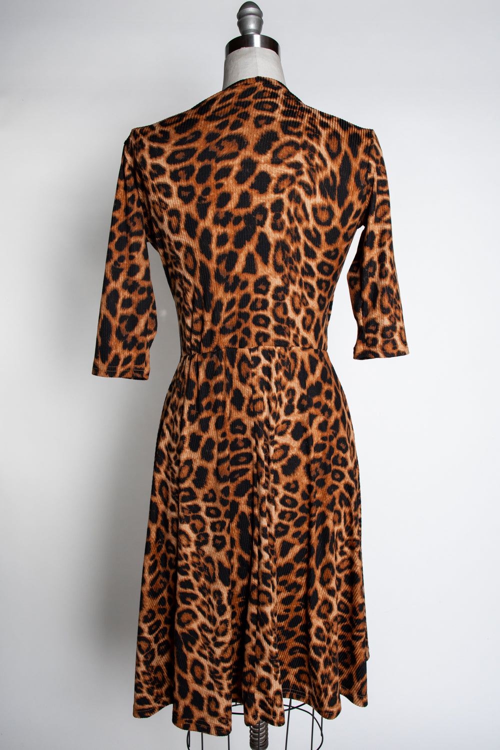 Joanie Knit Dress 3/4 Sleeve - Leopard Rib Knit *sale