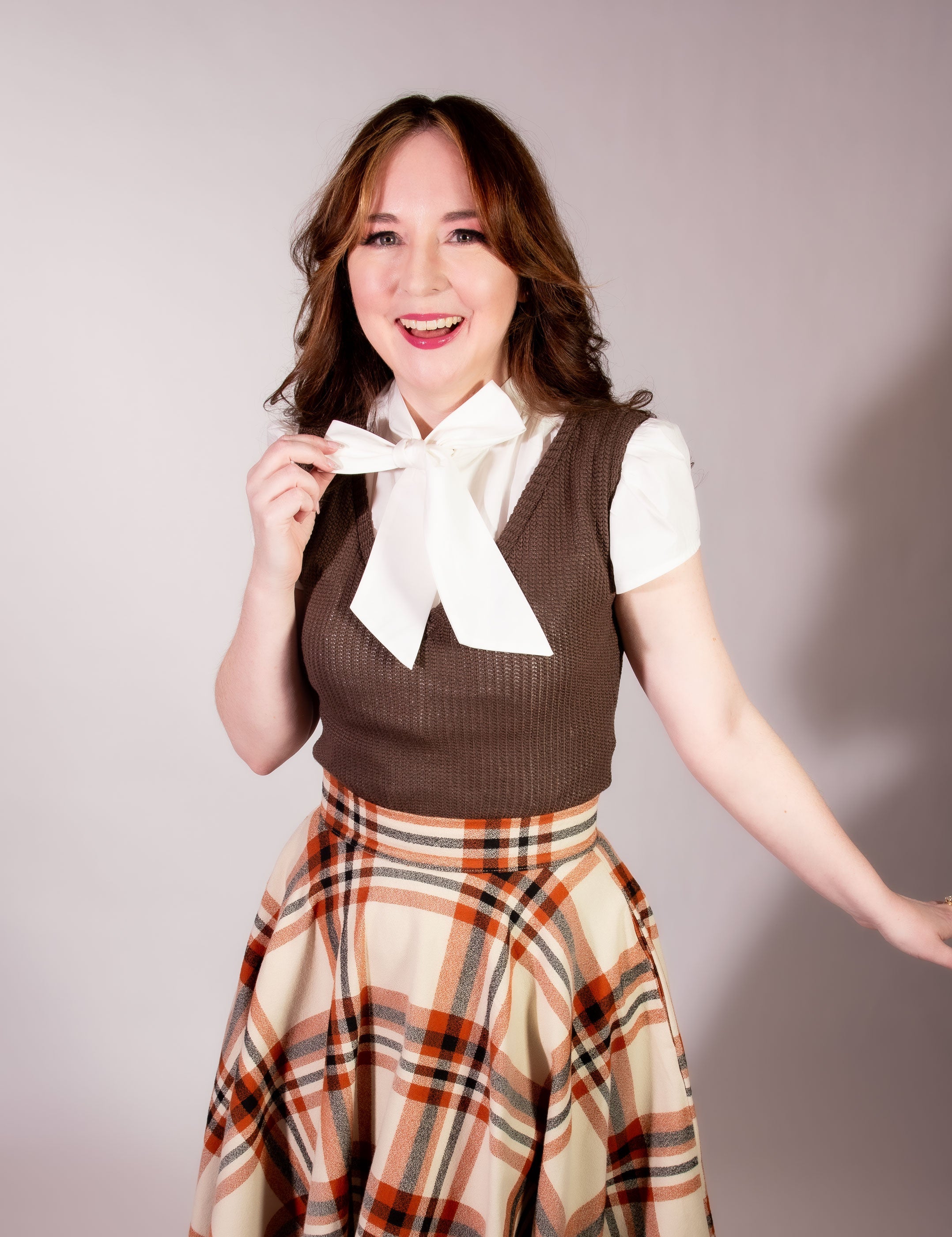 Vivi Vest- Open Knit, Brown