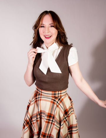 Vivi Vest- Open Knit, Brown