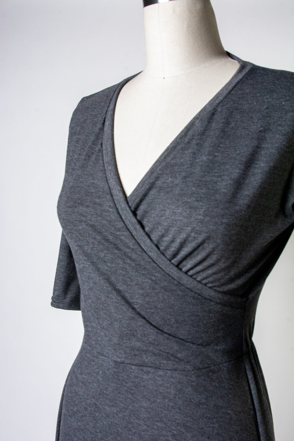 Joanie Knit Dress 3/4 Sleeve - Charcoal Grey *sale
