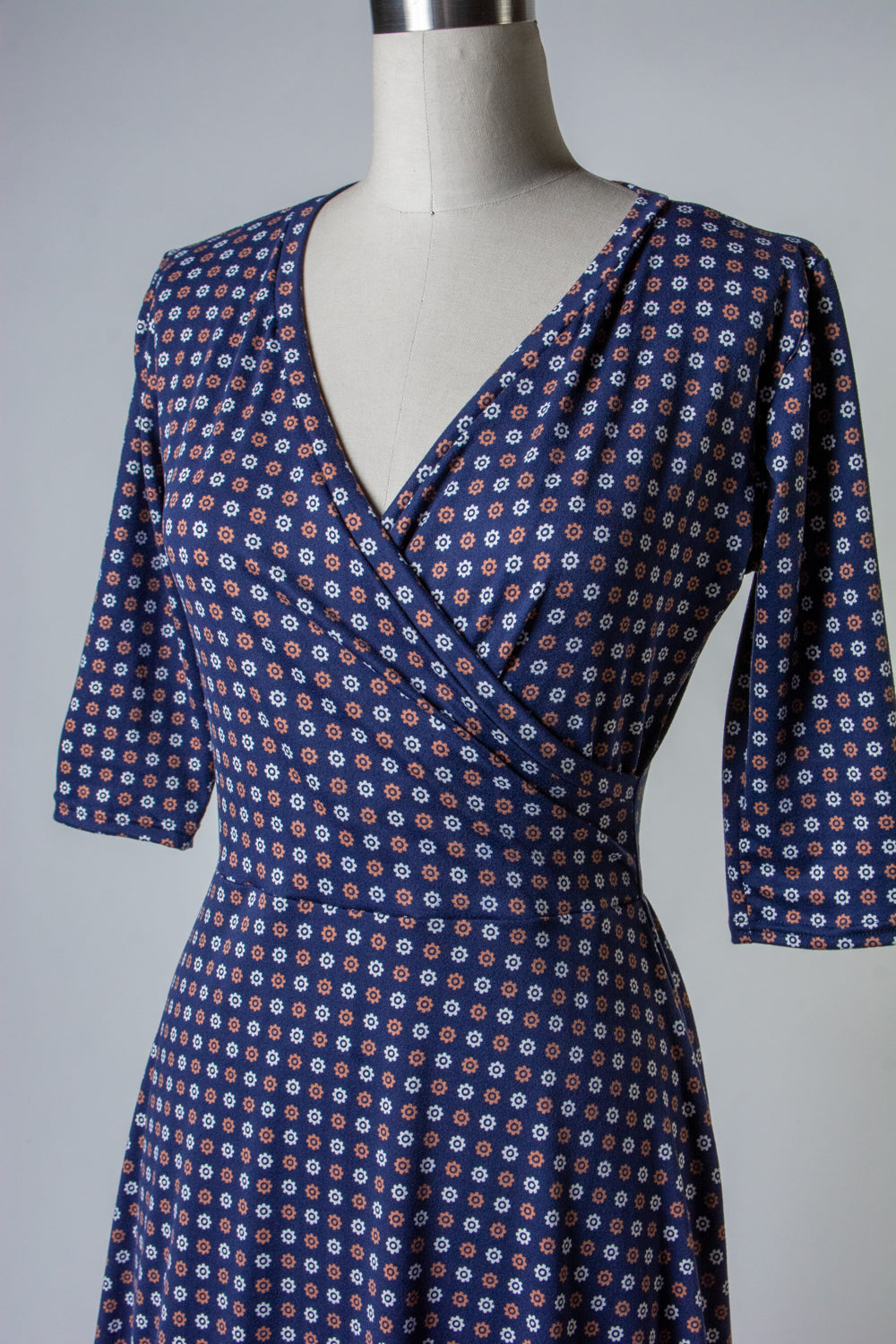 Joanie Knit Dress 3/4 Sleeve - Cafe Fluer Dot *sale