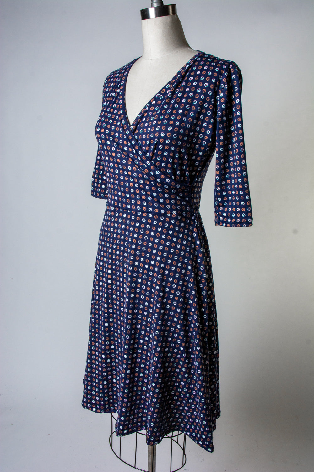 Joanie Knit Dress 3/4 Sleeve - Cafe Fluer Dot *sale