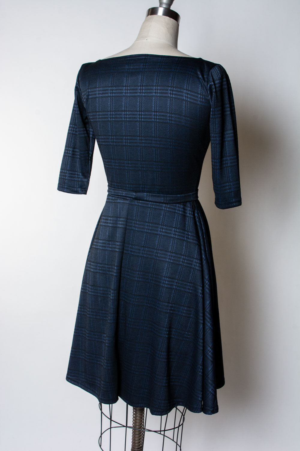 Josephina Dress- Black & Blue Plaid *sale